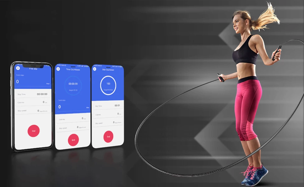 RENPHO Cordless Jump Rope - Tracking Your Fitness With App - Built