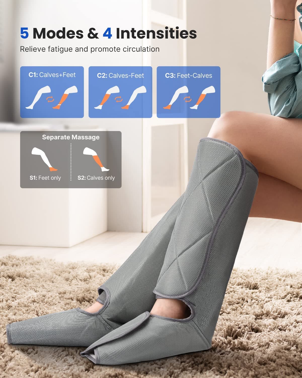 Renpho Leg Massager Relief from Foot and Calf Pain